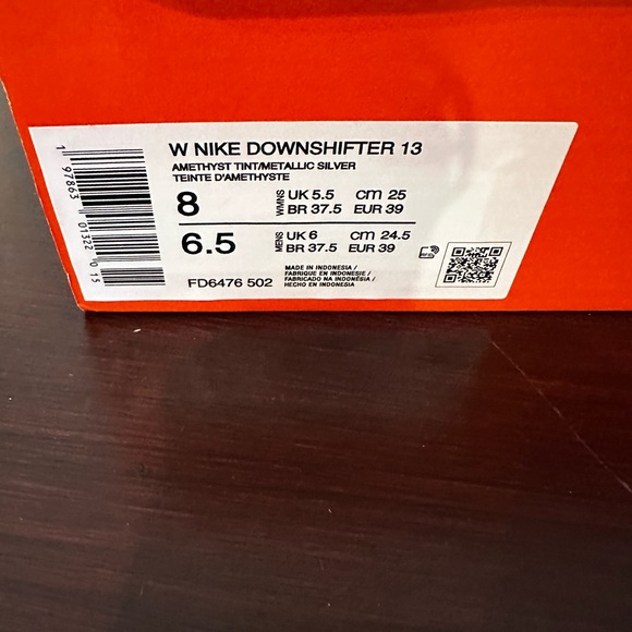 NEW Nike Downshifter 13 in Amethyst and Metallic Silver - Picture 9 of 9